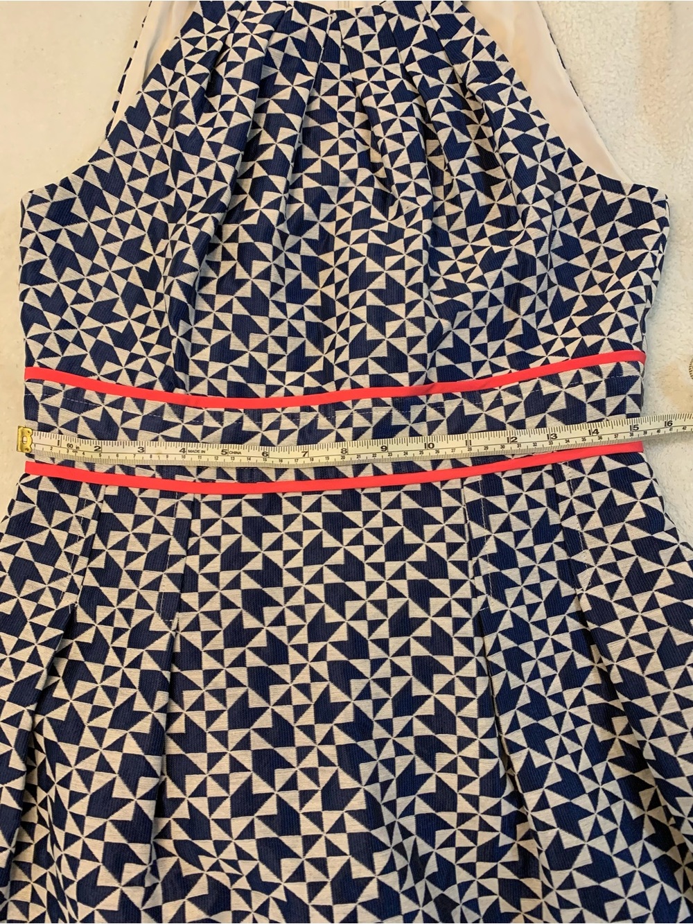 Eliza J Navy and White Triangle Dress - Picture 6 of 7